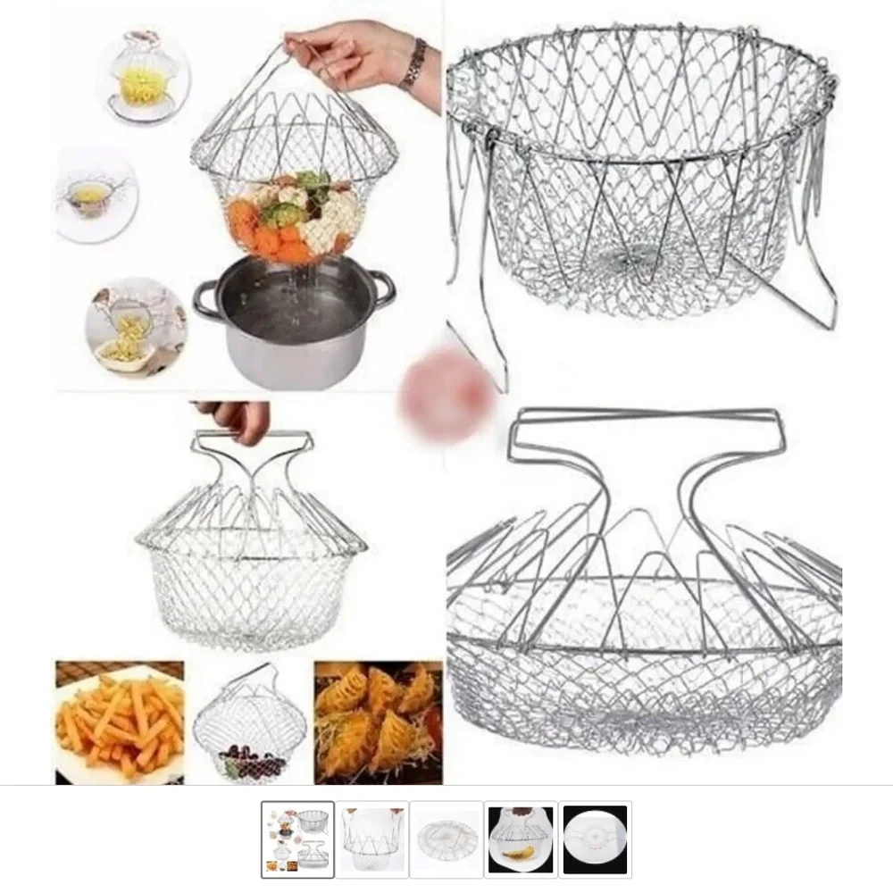 NWOT- TWO Collapsible Deep Fryer/Boil/Steam 9